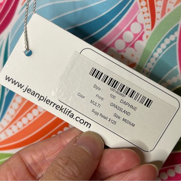 Jean Pierre Klifa Resort Daphne Dress Grassland Multi Color Bright Size Medium - Picture 6 of 7